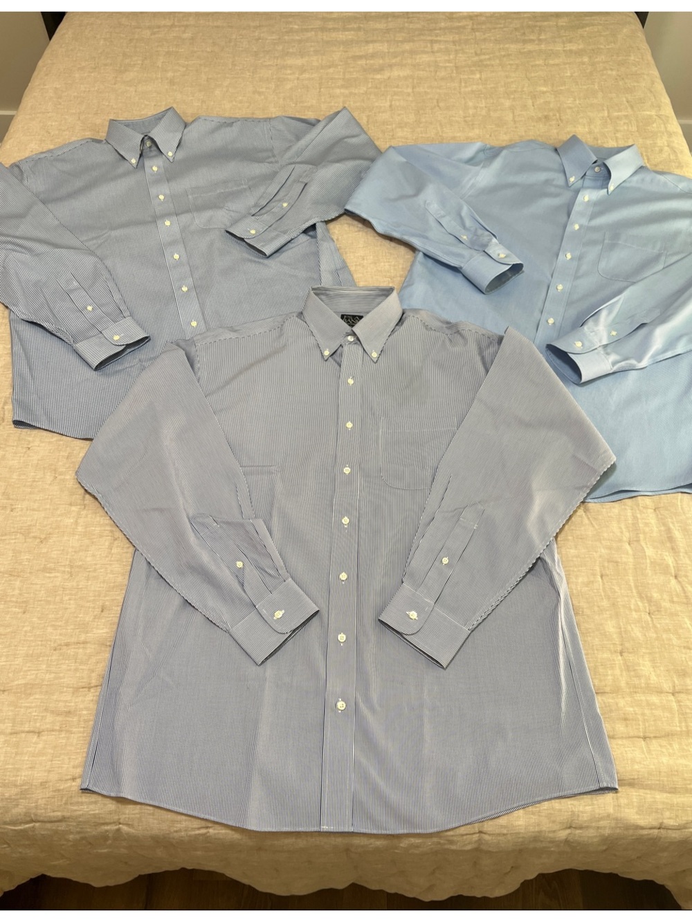 NWOT Jos. A. Bank Traveler Collection Shirts Lot - 3 Pack 16.5 36